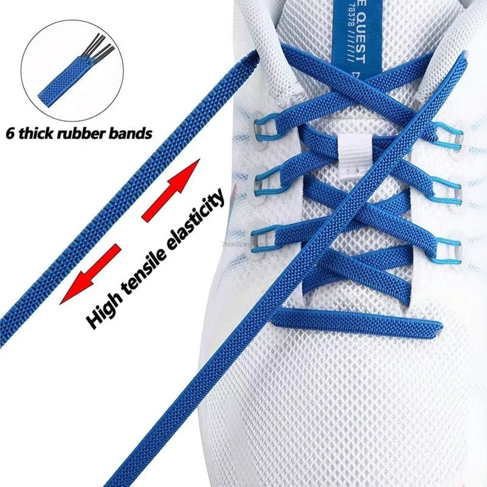 Classic Elastic Flat Shoelaces 028in For Sneakers Kids And Adults 2