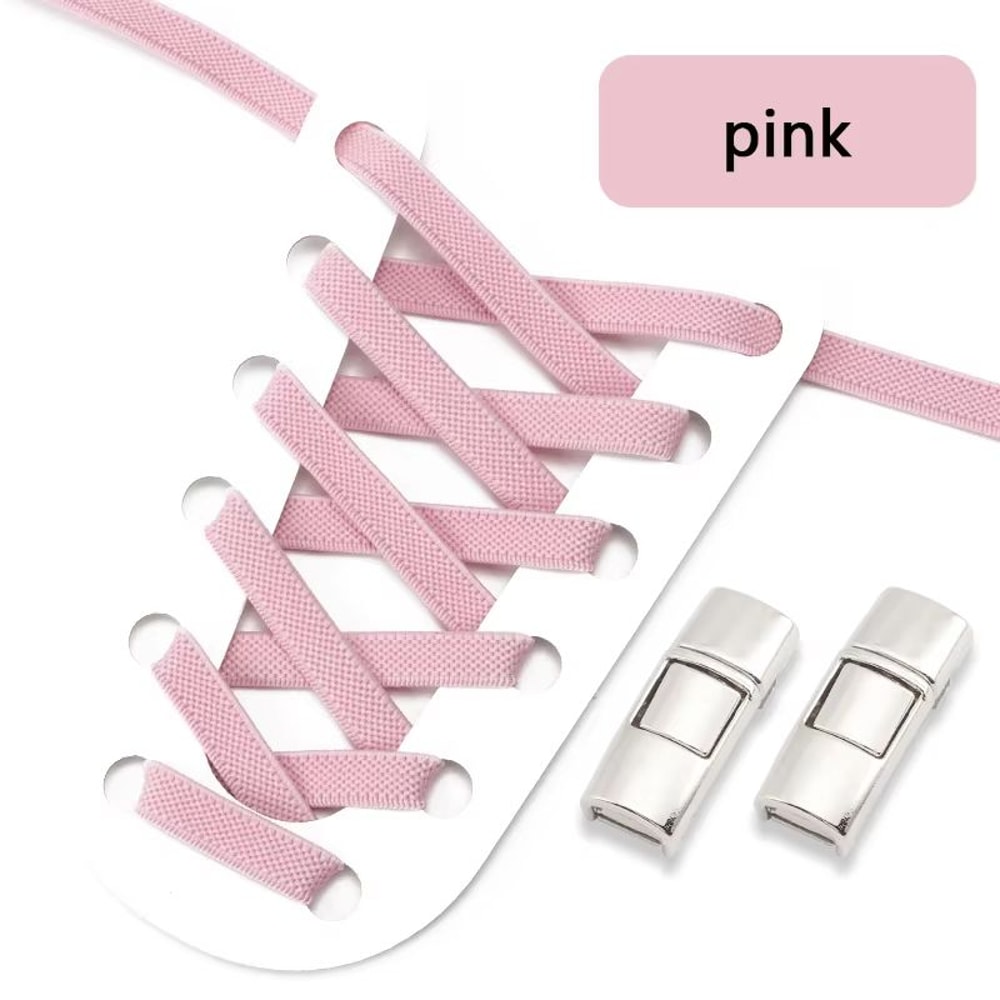 Elastic Press Lock NoTie Shoelaces 031in Wide For Sneakers Kids And Adults 12