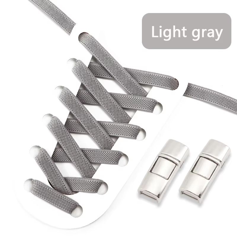 Elastic Press Lock NoTie Shoelaces 031in Wide For Sneakers Kids And Adults 16