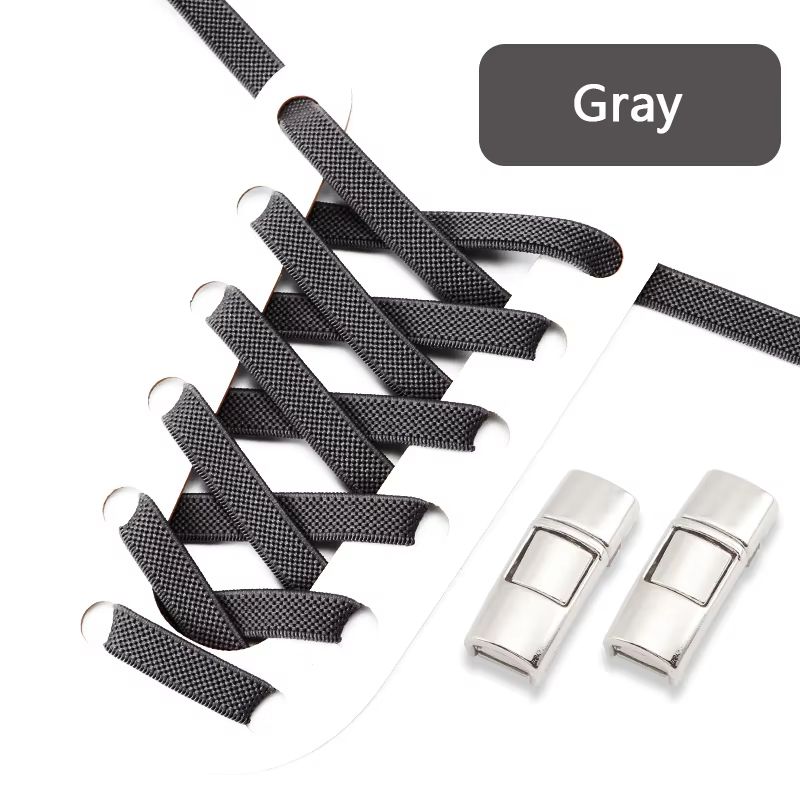 Elastic Press Lock NoTie Shoelaces 031in Wide For Sneakers Kids And Adults 17