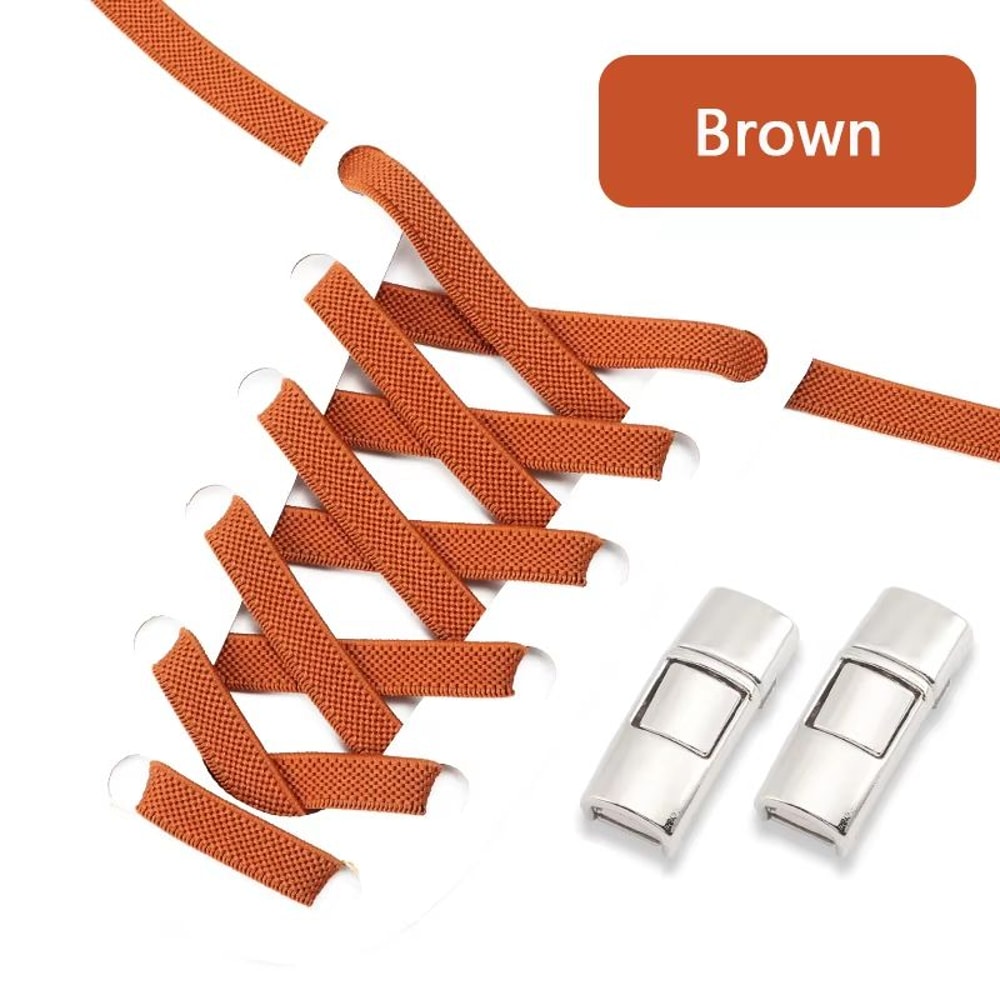 Elastic Press Lock NoTie Shoelaces 031in Wide For Sneakers Kids And Adults 20