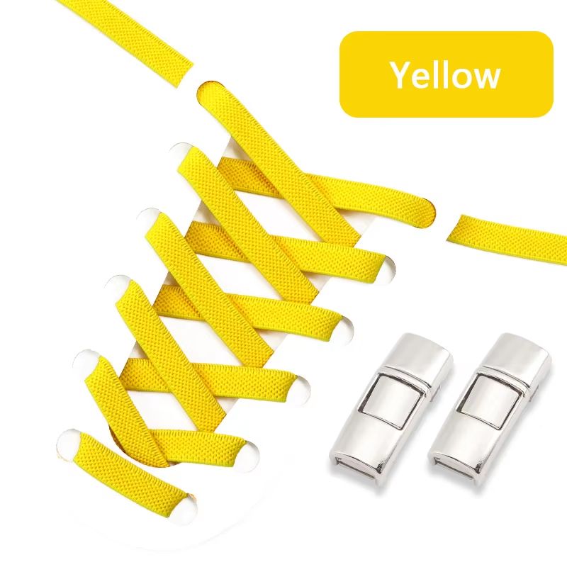 Elastic Press Lock NoTie Shoelaces 031in Wide For Sneakers Kids And Adults 21