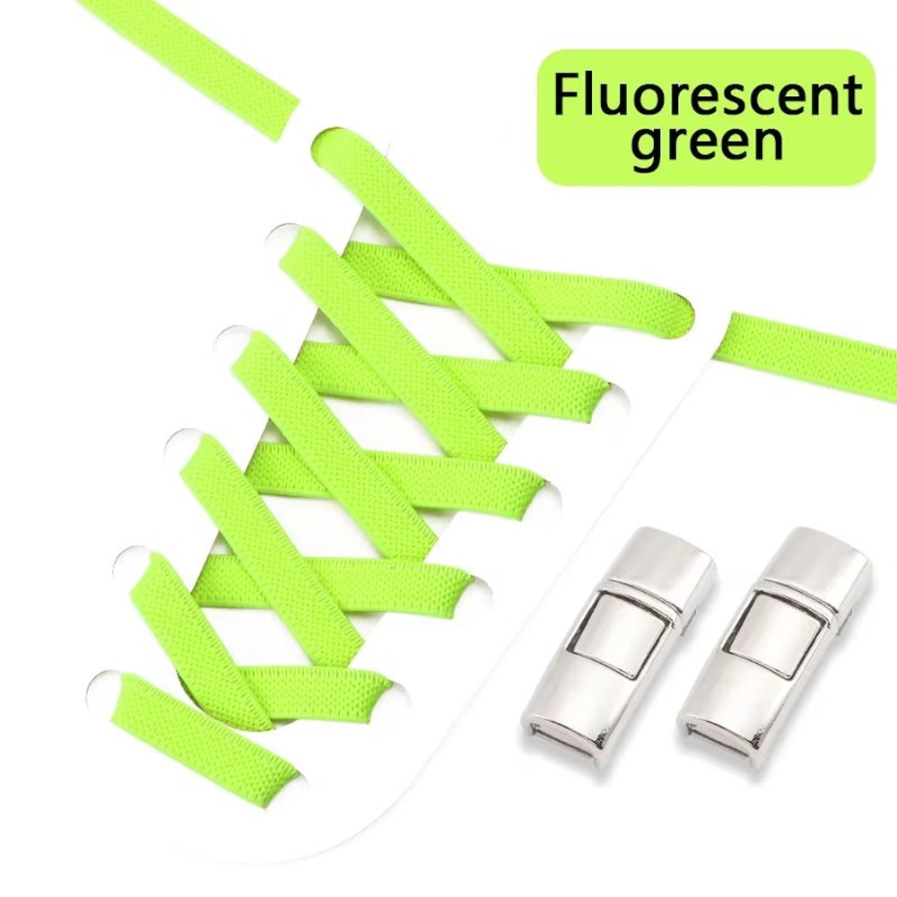 Elastic Press Lock NoTie Shoelaces 031in Wide For Sneakers Kids And Adults 22