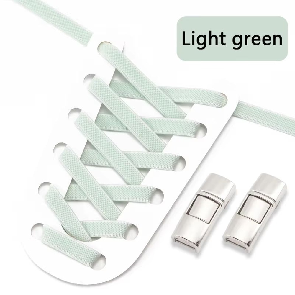 Elastic Press Lock NoTie Shoelaces 031in Wide For Sneakers Kids And Adults 24