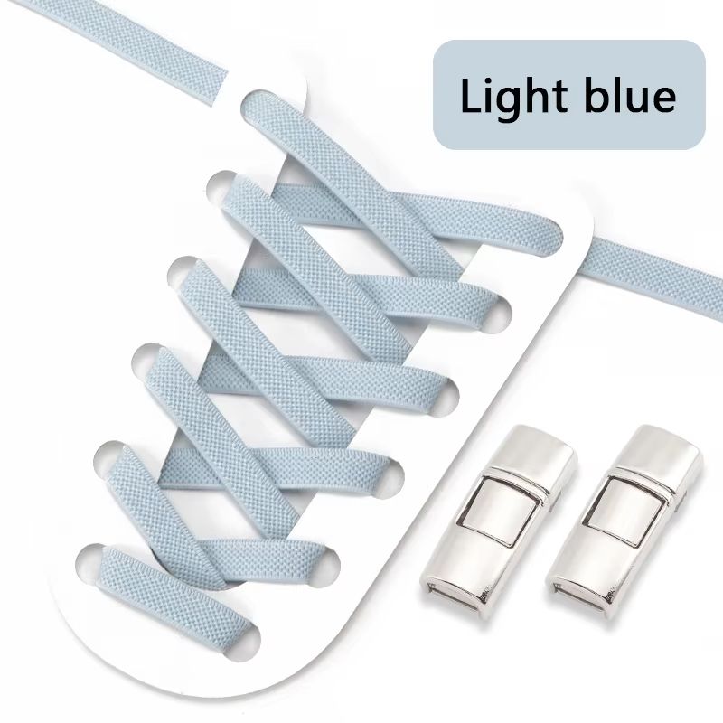 Elastic Press Lock NoTie Shoelaces 031in Wide For Sneakers Kids And Adults 26