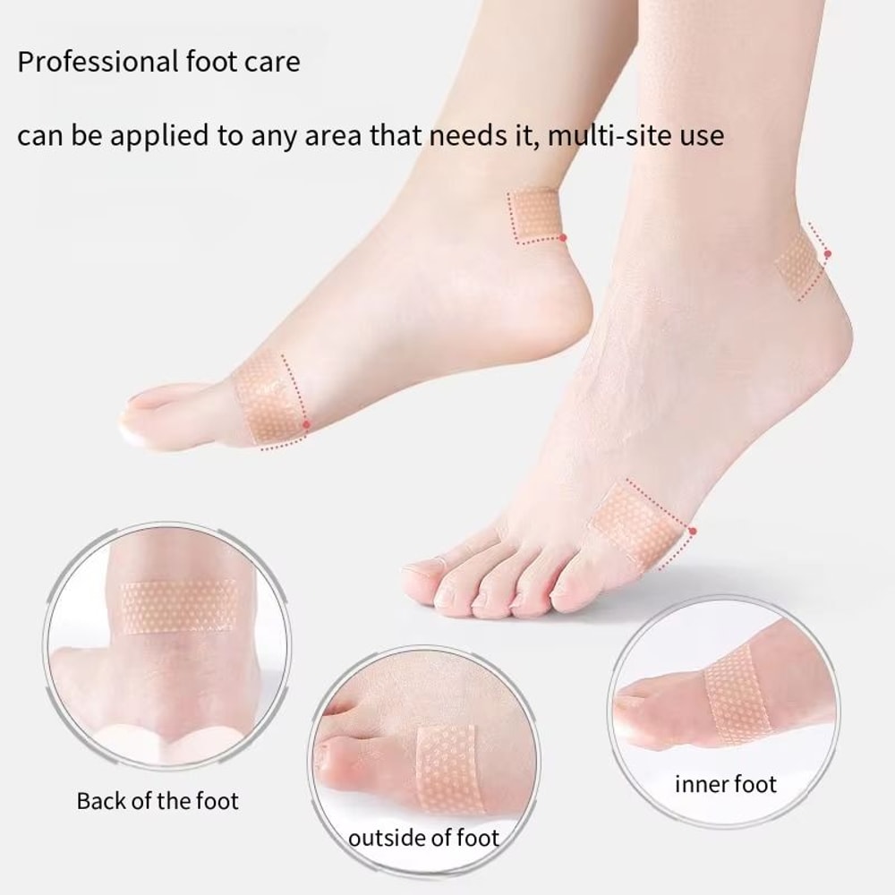 Silicone Gel Heel Stickers Invisible Biomimetic Heel Protector For Foot Care 2
