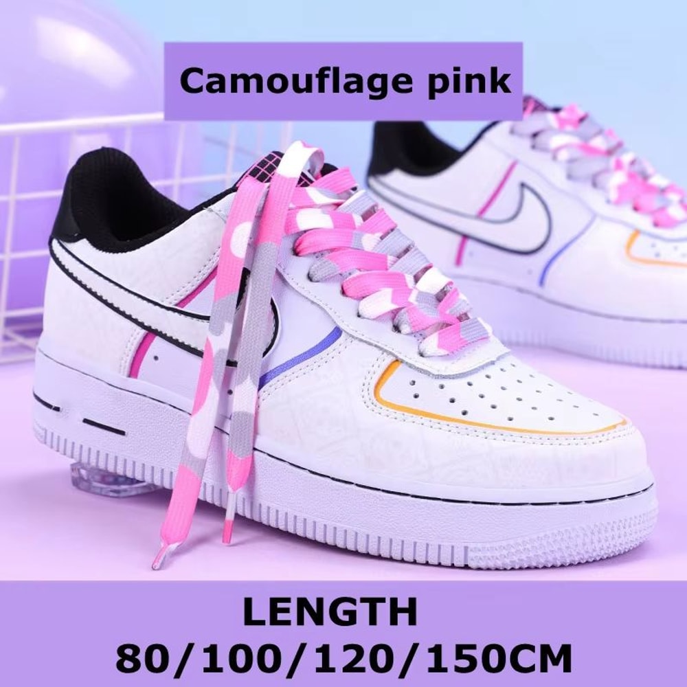 Rainbow Gradient Flat Shoelaces For Casual Canvas Shoes Unisex 9