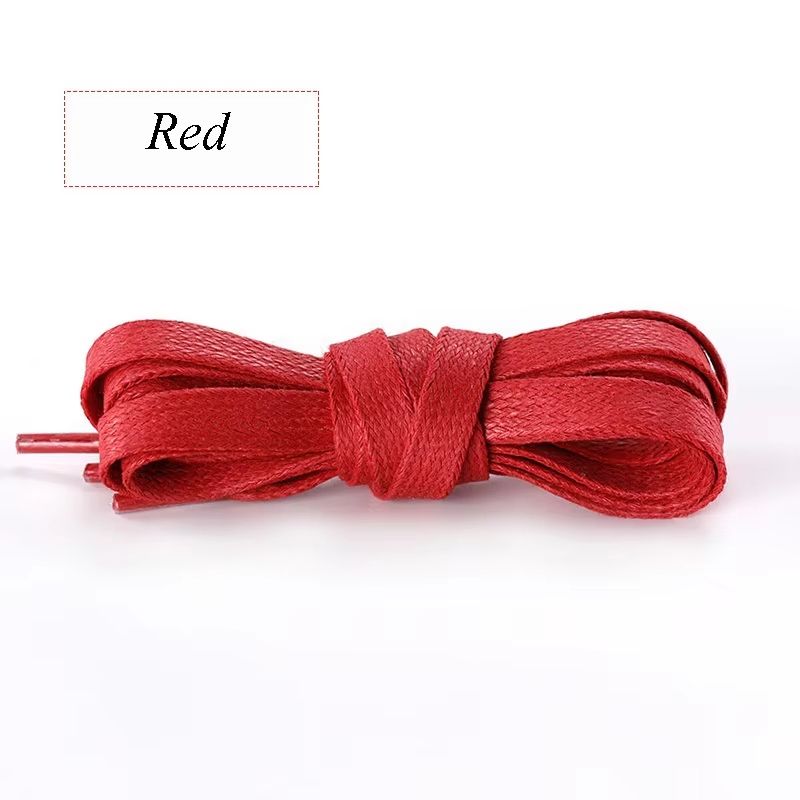 Fashion Flat Waxed Cotton Shoelaces For Boots And Casual Sneakers Unisex 9