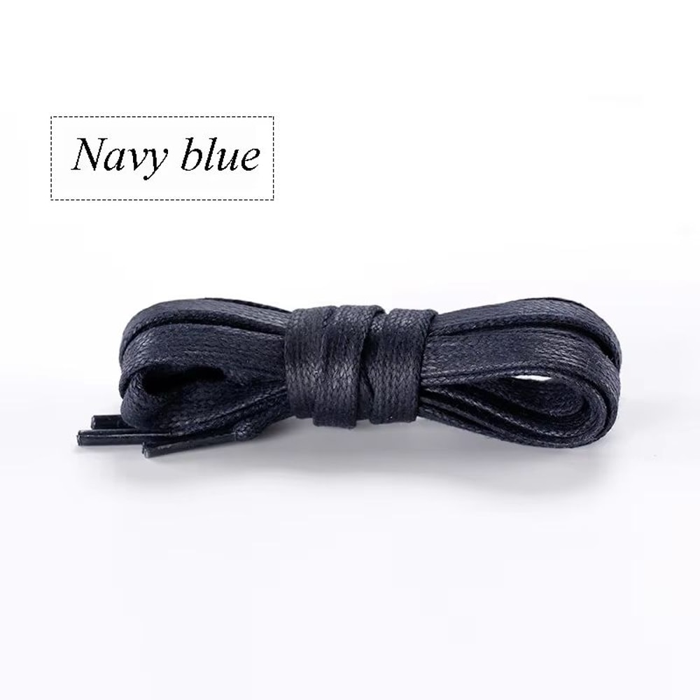 Fashion Flat Waxed Cotton Shoelaces For Boots And Casual Sneakers Unisex 10