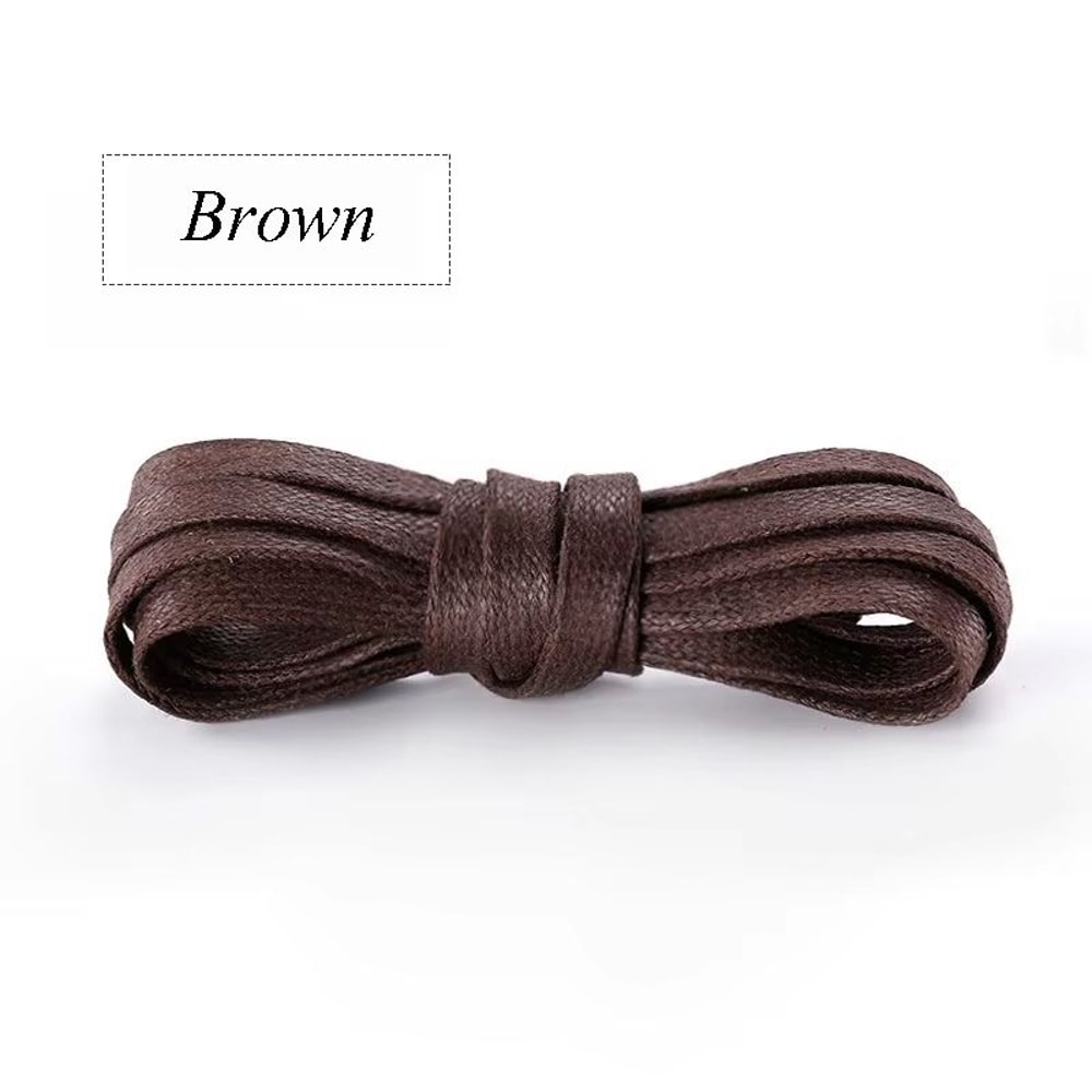 Fashion Flat Waxed Cotton Shoelaces For Boots And Casual Sneakers Unisex 11