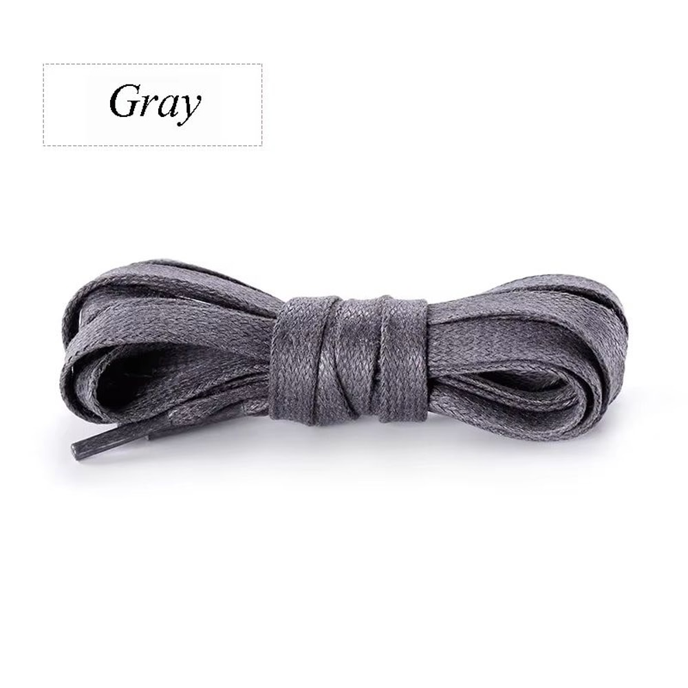 Fashion Flat Waxed Cotton Shoelaces For Boots And Casual Sneakers Unisex 12
