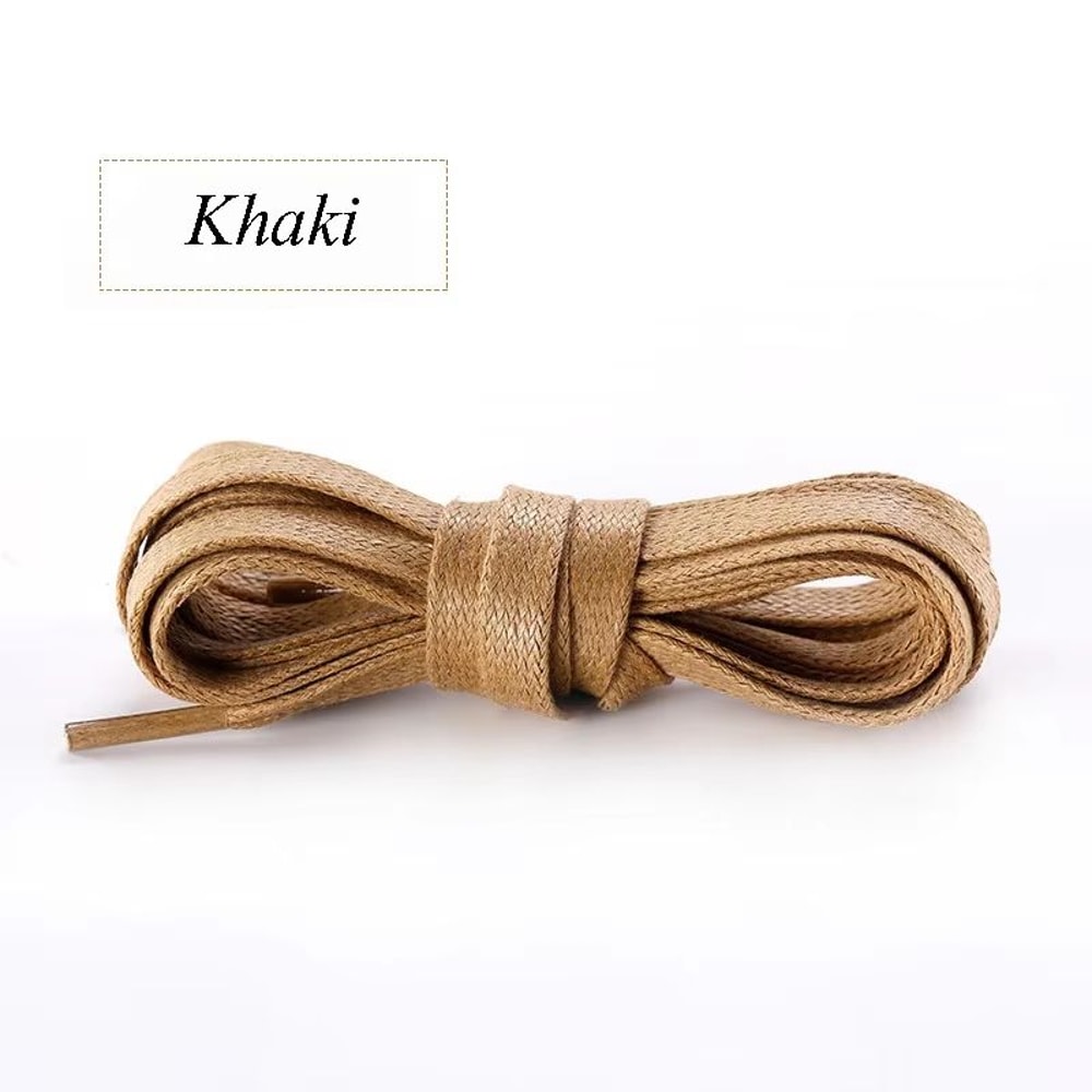 Fashion Flat Waxed Cotton Shoelaces For Boots And Casual Sneakers Unisex 13