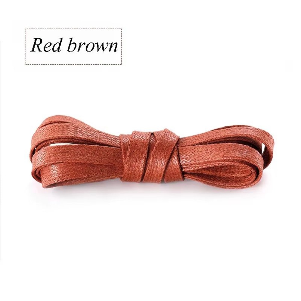 Fashion Flat Waxed Cotton Shoelaces For Boots And Casual Sneakers Unisex 14