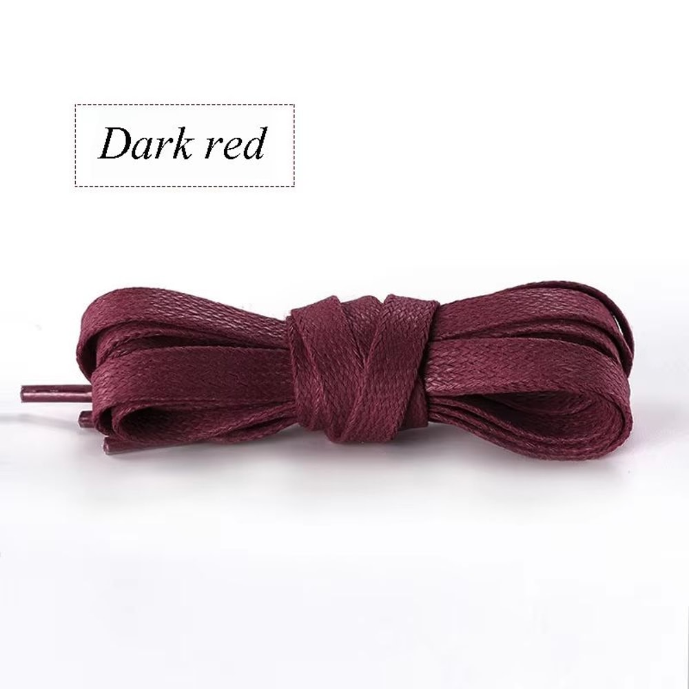 Fashion Flat Waxed Cotton Shoelaces For Boots And Casual Sneakers Unisex 8