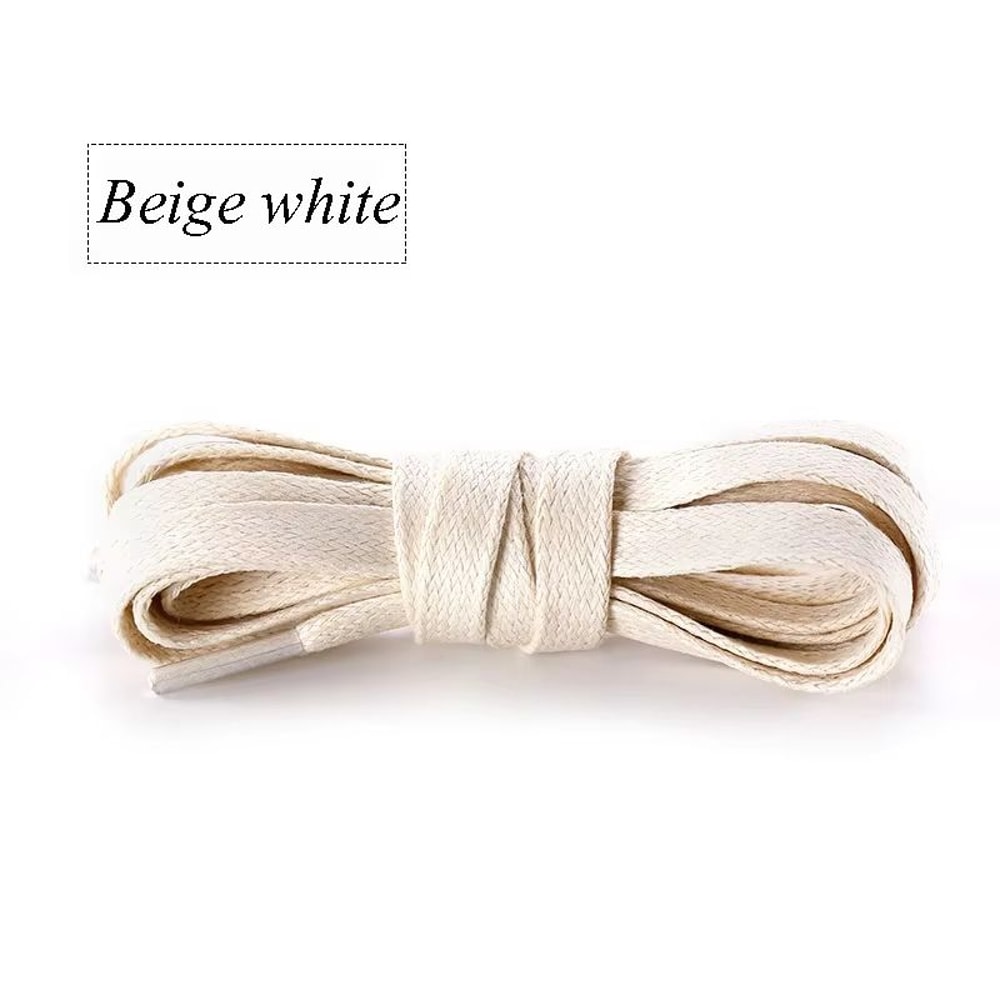 Fashion Flat Waxed Cotton Shoelaces For Boots And Casual Sneakers Unisex 16