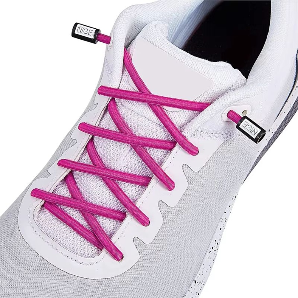 Round Elastic NoTie Shoelaces With Nice Lock For Sneakers Kids And Adults 10
