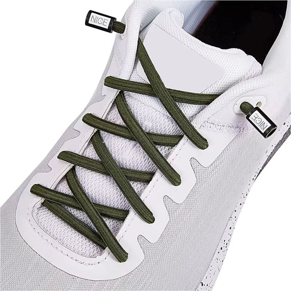 Round Elastic NoTie Shoelaces With Nice Lock For Sneakers Kids And Adults 16