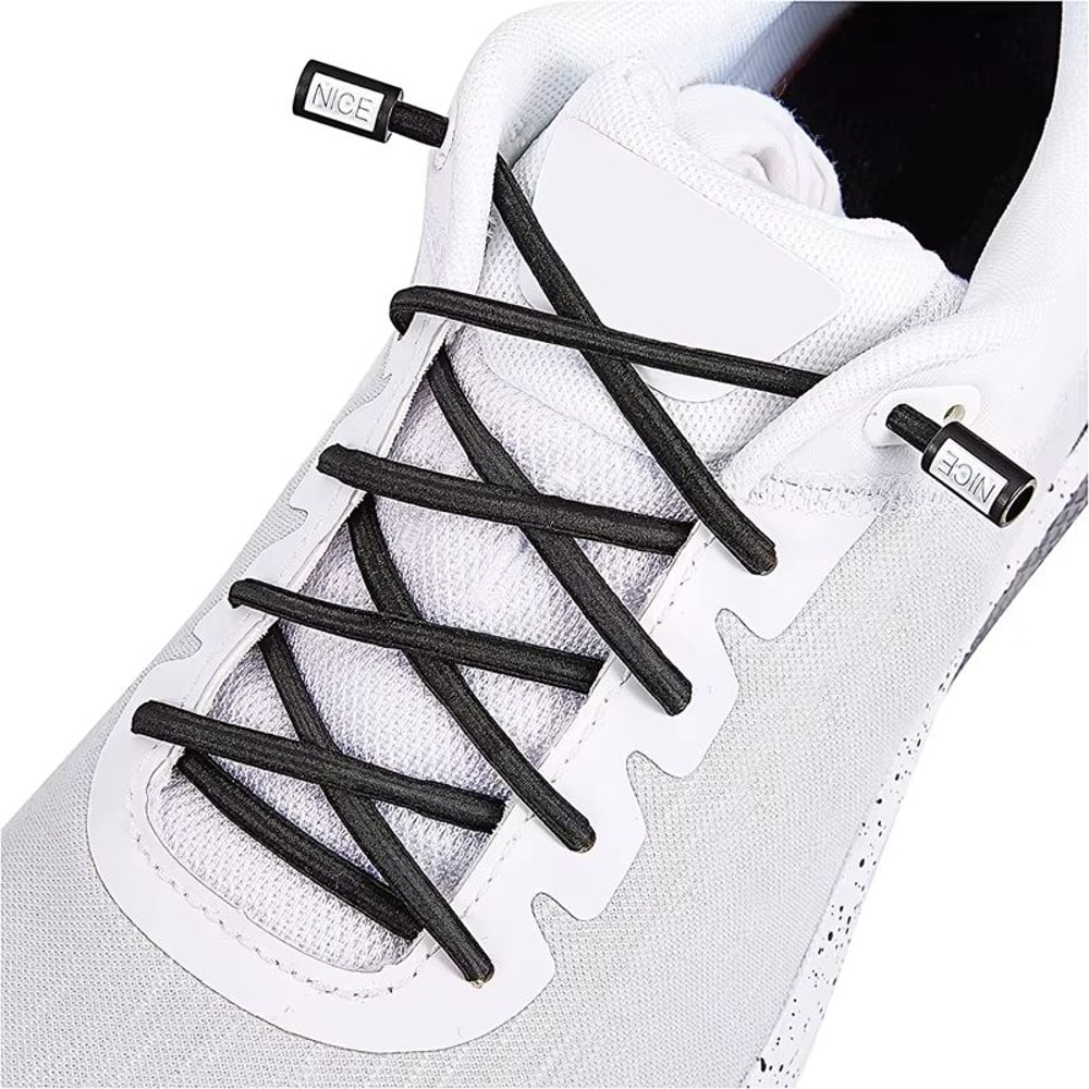 Round Elastic NoTie Shoelaces With Nice Lock For Sneakers Kids And Adults 17