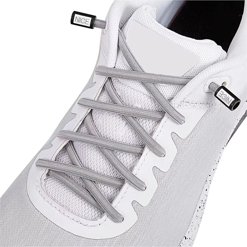 Round Elastic NoTie Shoelaces With Nice Lock For Sneakers Kids And Adults 19