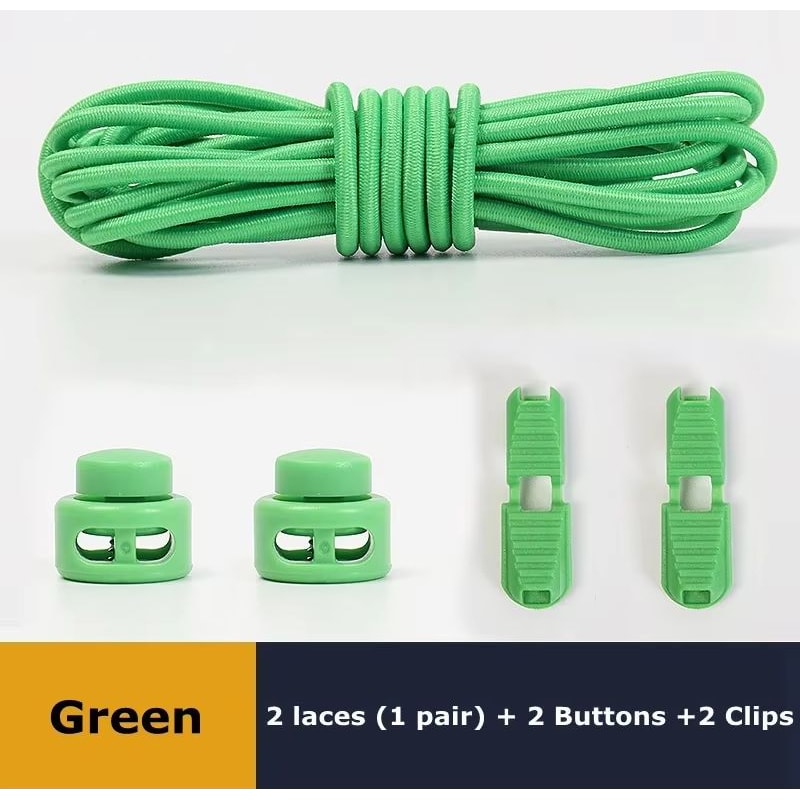No Tie Round Spring Lock Elastic Shoelaces For Quick Wear All Shoes 10