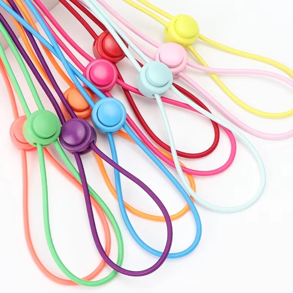 No Tie Round Spring Lock Elastic Shoelaces For Quick Wear All Shoes 2