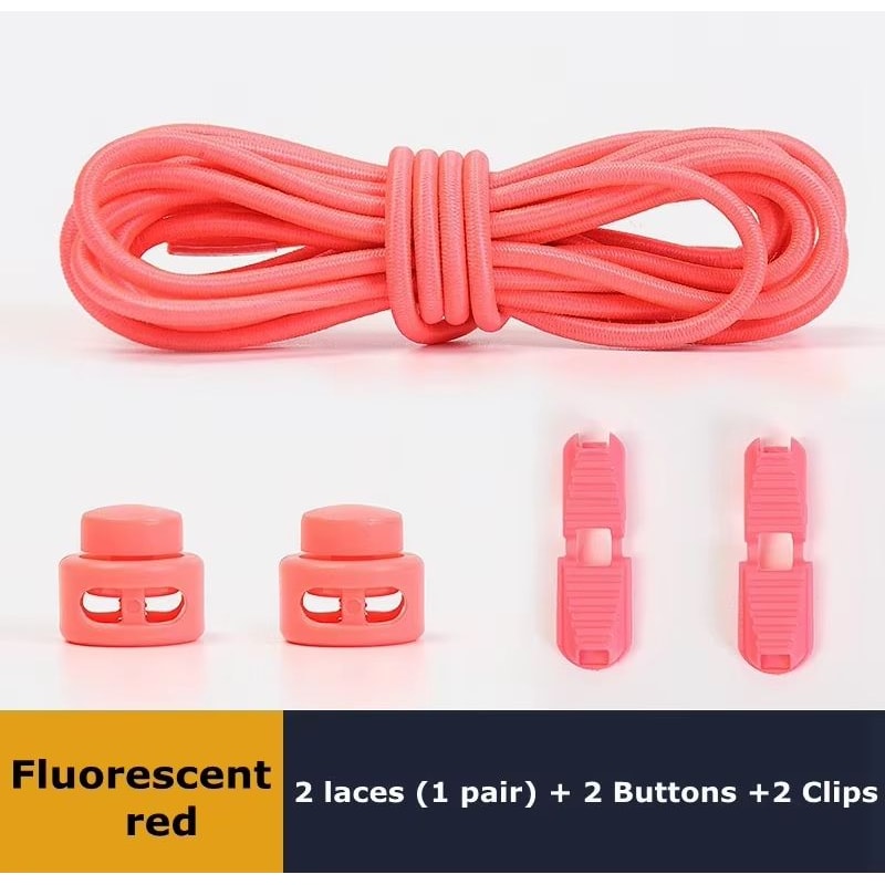 No Tie Round Spring Lock Elastic Shoelaces For Quick Wear All Shoes 27