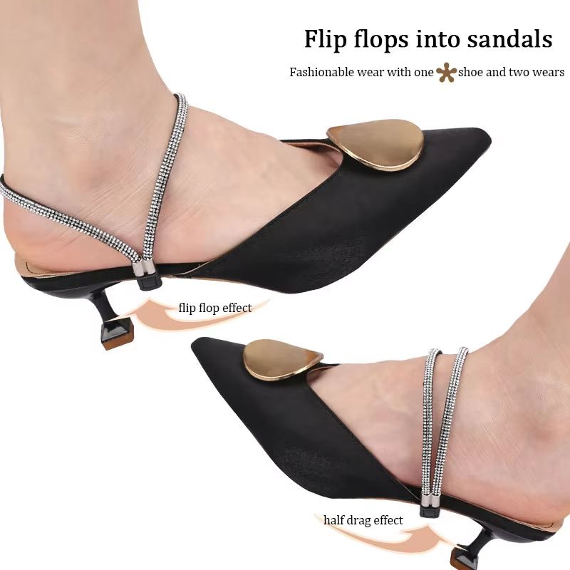 Elegant Rhinestone Anti Slip Heel Straps For High Heels And Pumps 1