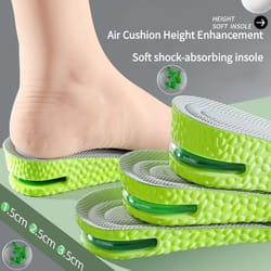 breathable air cushion height increase insoles for sports & everyday comfort