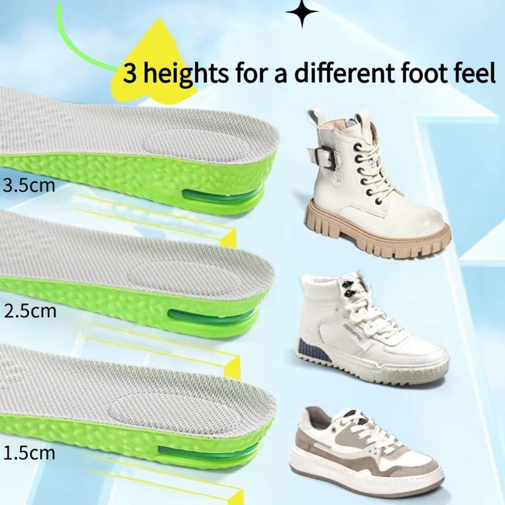 Breathable Air Cushion Height Increase Insoles For Sports Everyday Comfort 5