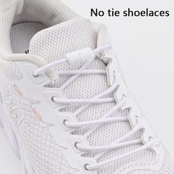 round no-tie elastic shoelaces with metal lock for sneakers