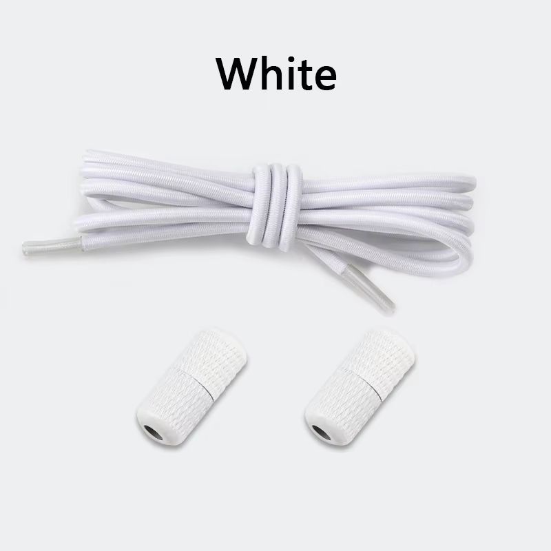 Round NoTie Elastic Shoelaces With Metal Lock For Sneakers 14