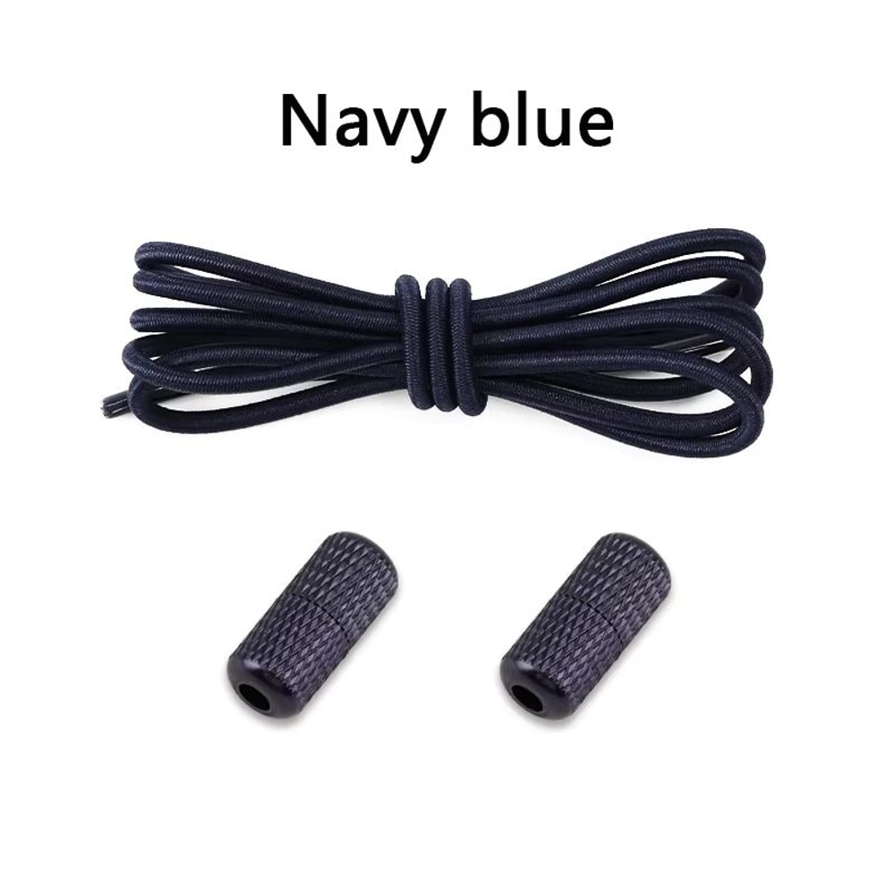 Round NoTie Elastic Shoelaces With Metal Lock For Sneakers 28