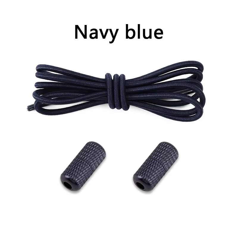 Round NoTie Elastic Shoelaces With Metal Lock For Sneakers 28