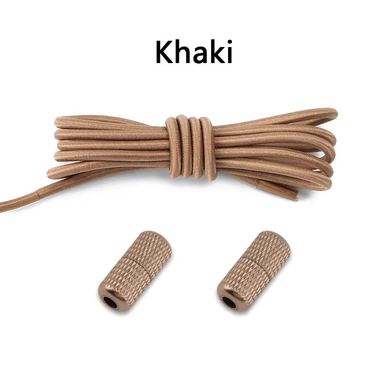 Round NoTie Elastic Shoelaces With Metal Lock For Sneakers 25