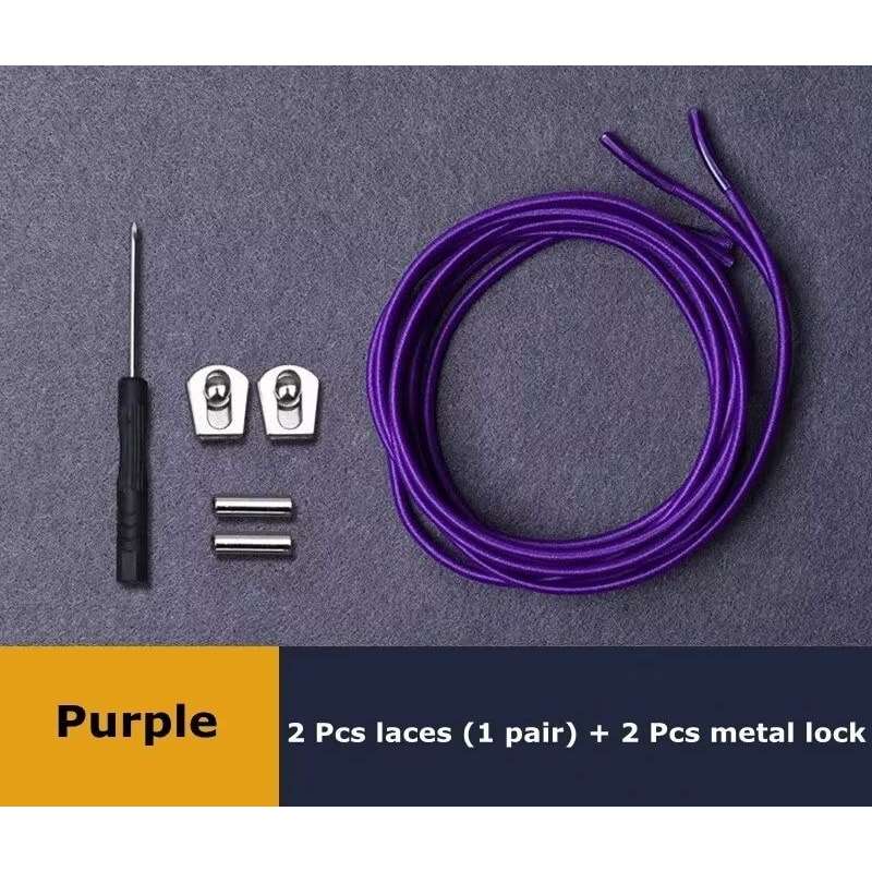 Reflective Elastic NoTie Shoelaces With Metal Sliding Lock 6