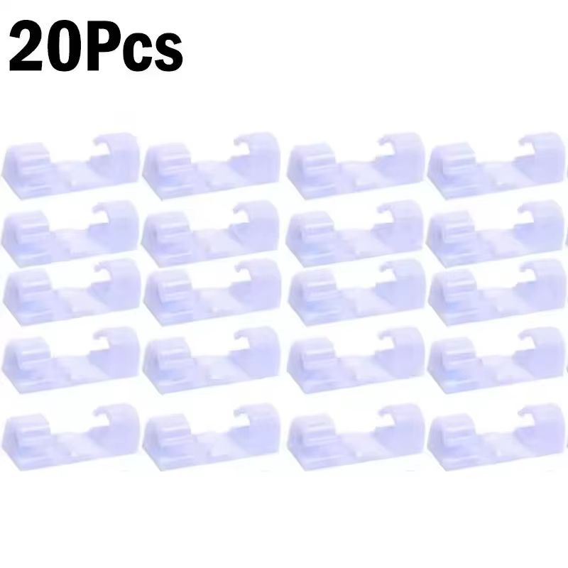 SelfAdhesive Cable Organizer Clips For Desktop And Home Cord Management 10