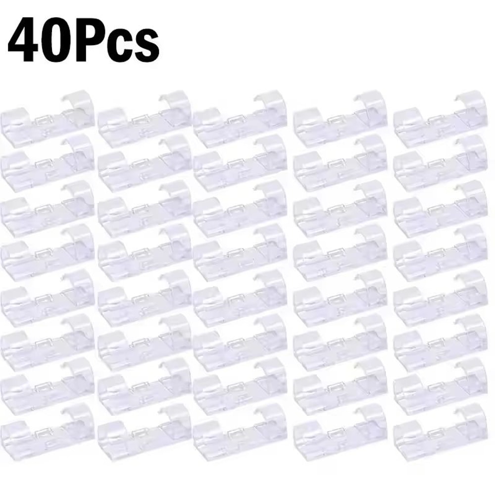 SelfAdhesive Cable Organizer Clips For Desktop And Home Cord Management 14