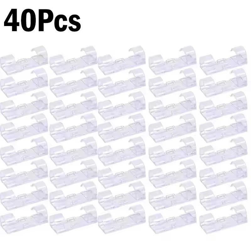 SelfAdhesive Cable Organizer Clips For Desktop And Home Cord Management 14