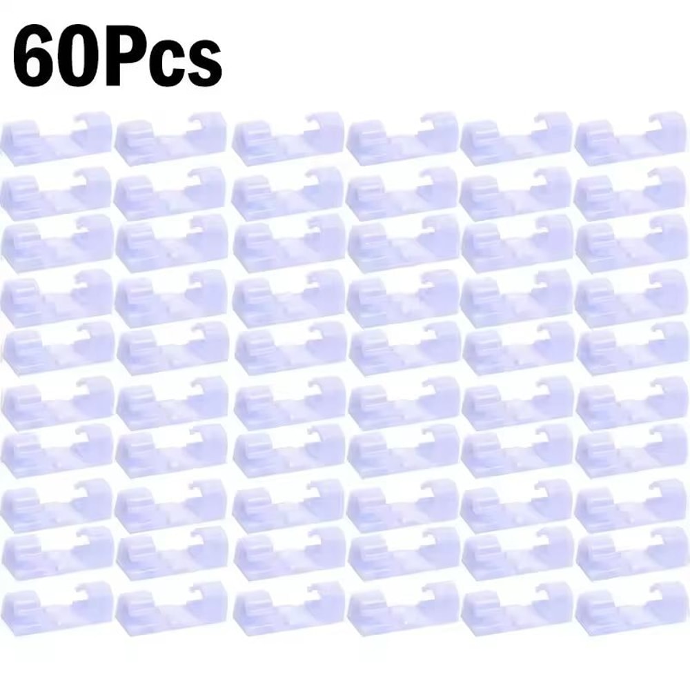 SelfAdhesive Cable Organizer Clips For Desktop And Home Cord Management 16