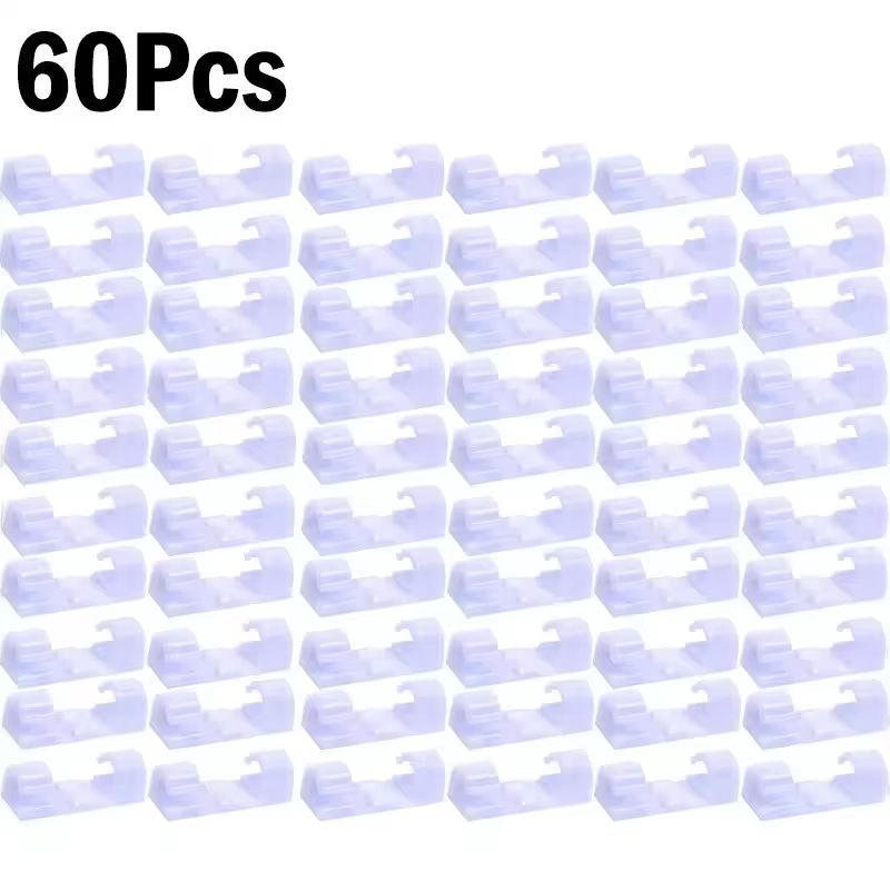 SelfAdhesive Cable Organizer Clips For Desktop And Home Cord Management 16