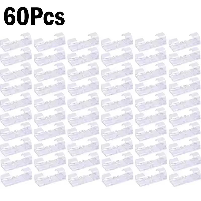 SelfAdhesive Cable Organizer Clips For Desktop And Home Cord Management 17