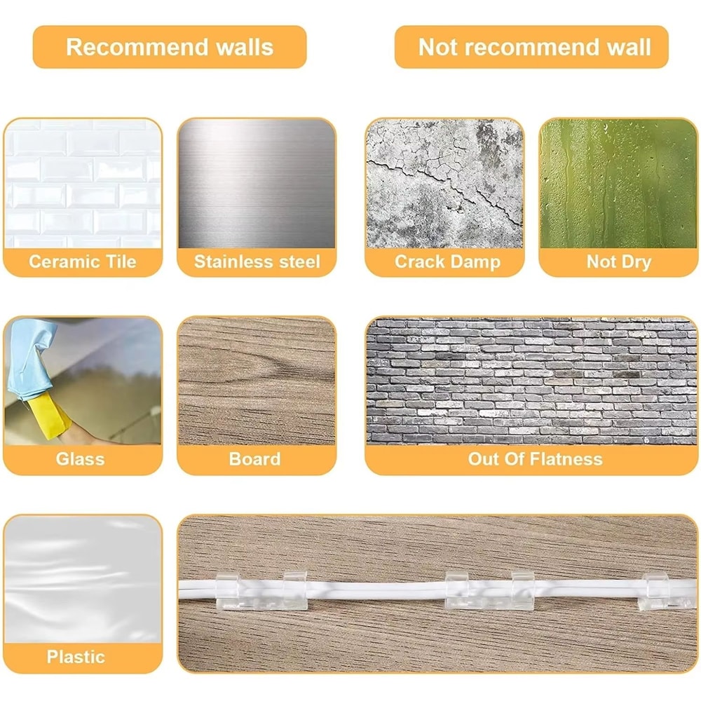 SelfAdhesive Cable Organizer Clips For Desktop And Home Cord Management 5