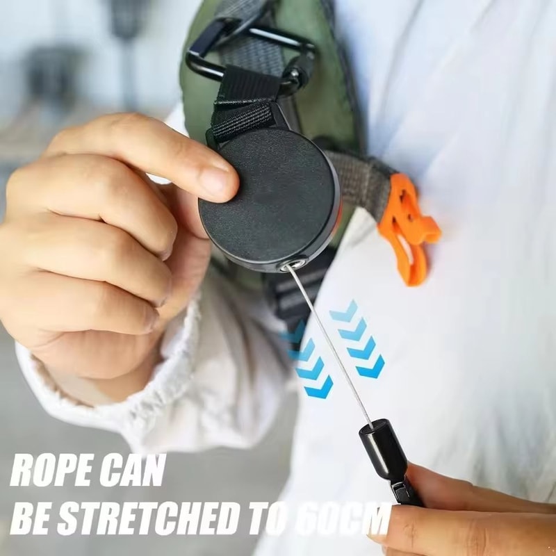 Retractable AntiTheft Phone Lanyard With Carabiner For Outdoor Safety 2