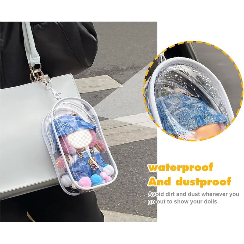 Colorful Transparent Protector Case Organizer Box For 669in Plush Dolls 2