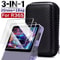 3in1 Carrying Storage Case With Tempered Glass Screen Protectors For R36S Game Console 0