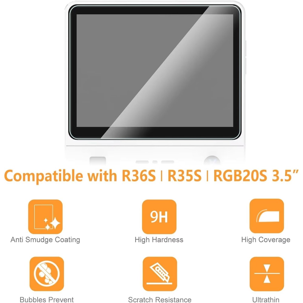 3in1 Carrying Storage Case With Tempered Glass Screen Protectors For R36S Game Console 1