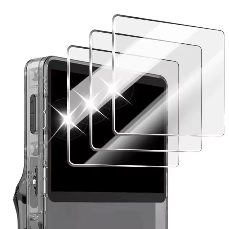 3in1 Carrying Storage Case With Tempered Glass Screen Protectors For R36S Game Console 6