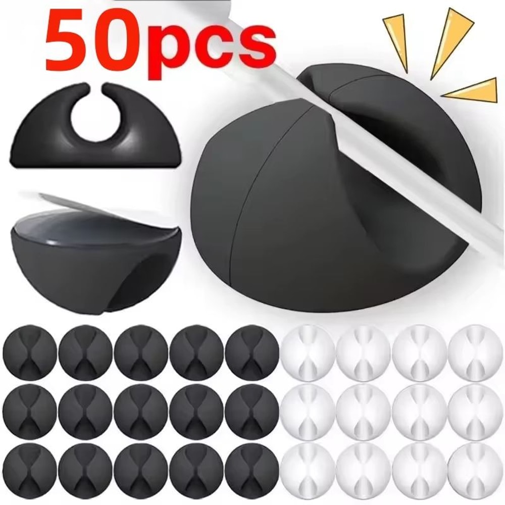 Cable Clip Winder Organizer Adhesive Cord Holders For Home Office Car 0