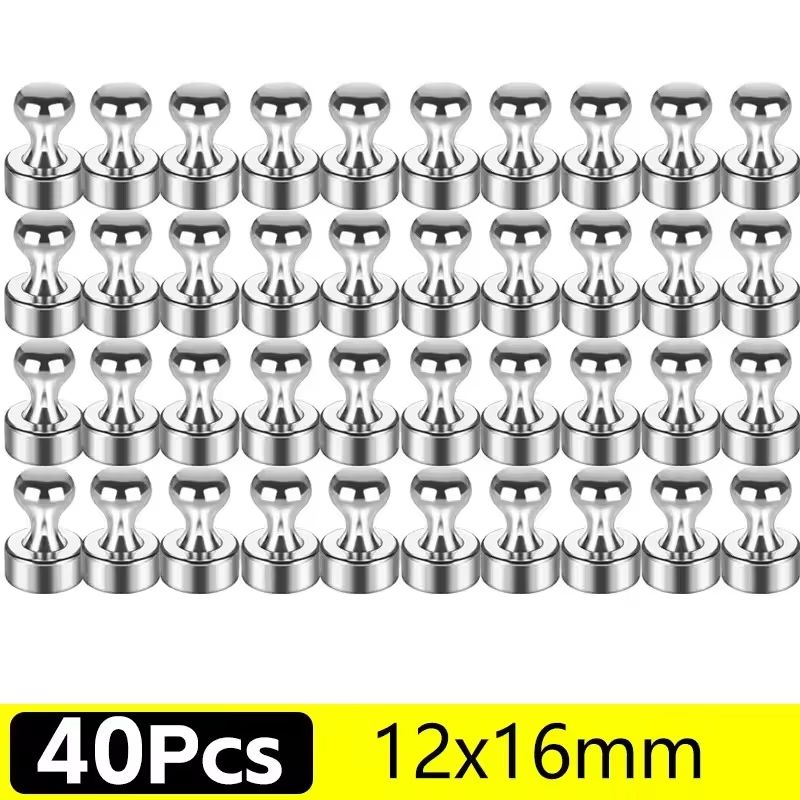 Metal Neodymium Magnetic Pins Strong Magnets For Whiteboards Fridges 12