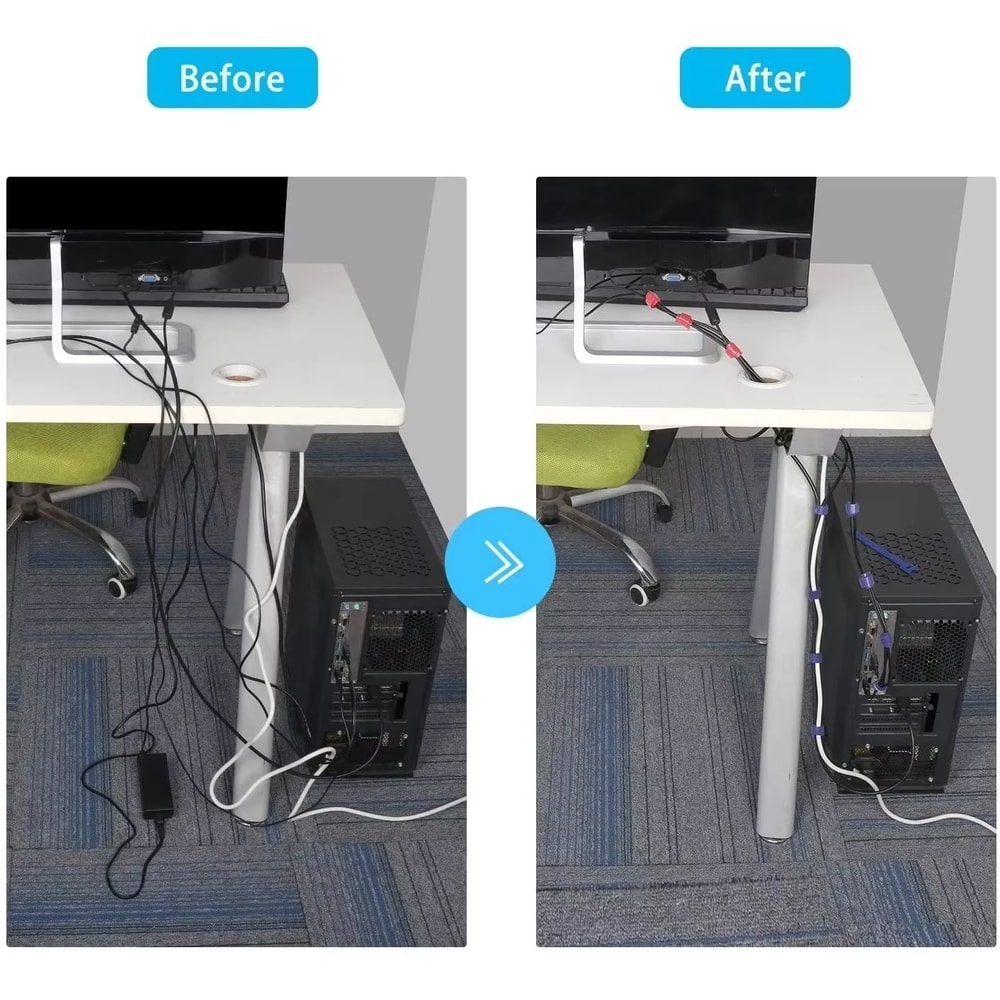 Reusable Hook And Loop Cable Straps For Cord And Wire Organization 1